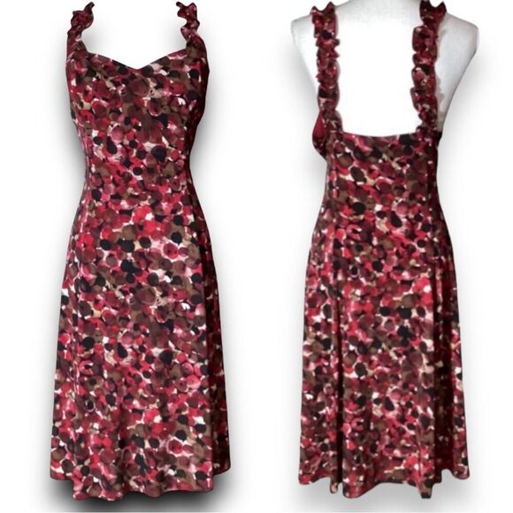 Dressbarn Midi Stretchy Burgundy Cocktail Dress Size 14 - Picture 1 of 9